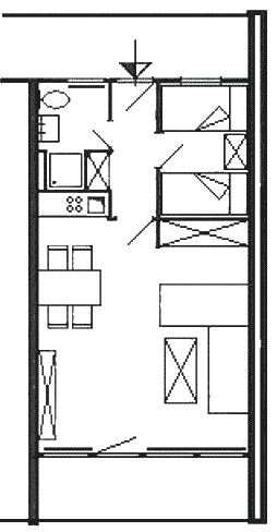 Grundriss vom Appartement
