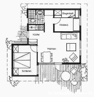 Grundriss Ferienhaus Typ A