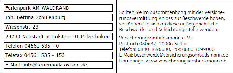 Erstkontaktinformation als nebenberuflicher Vermittler